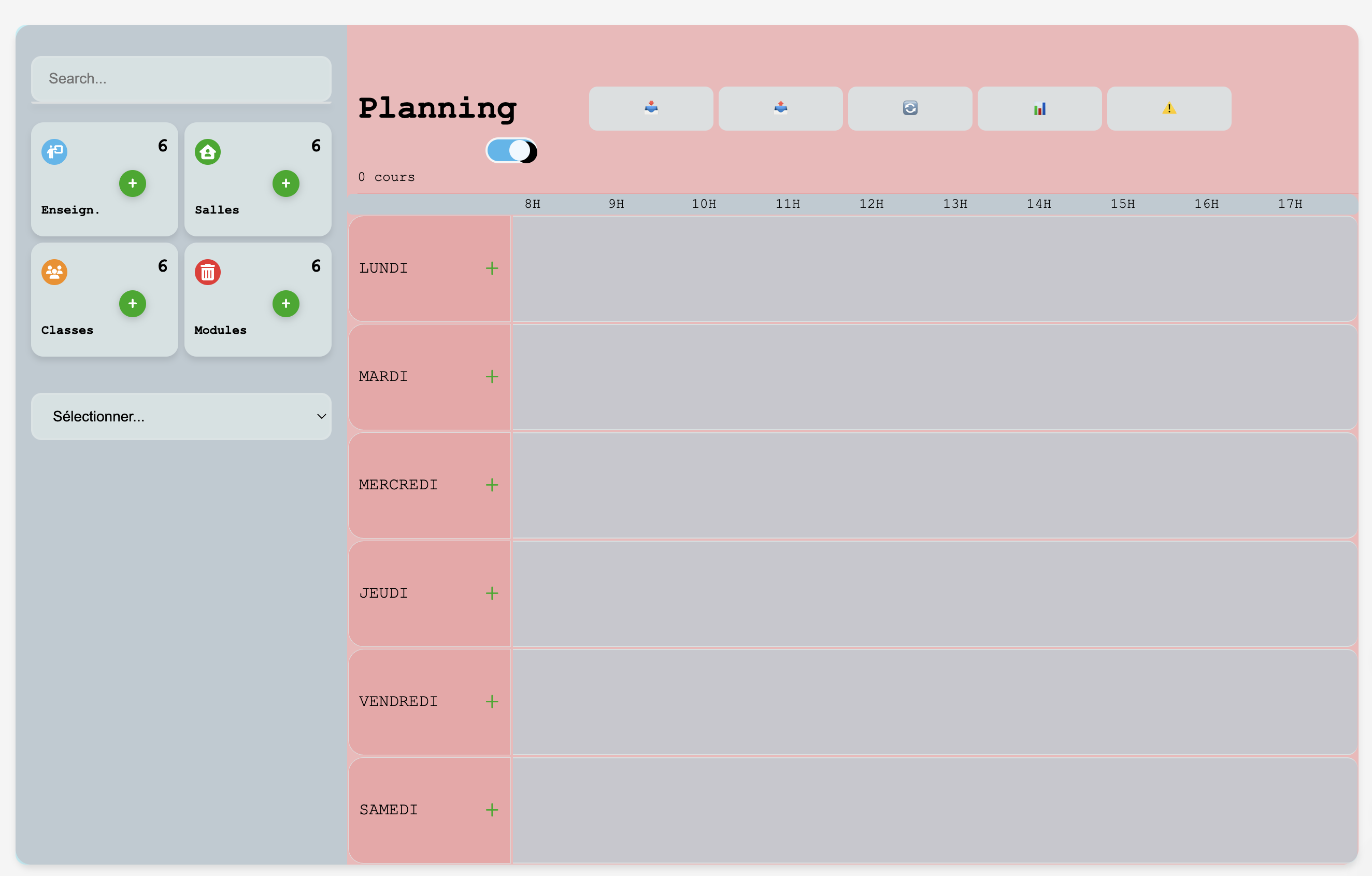 Image du projet Gestionnaire de Planning Scolaire